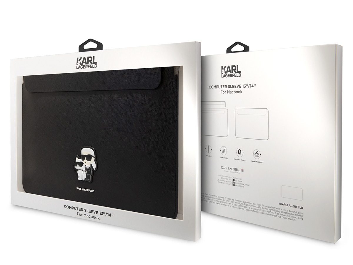 Karl Lagerfeld Ikonik Duo Patch Laptop Sleeve - MacBook 13