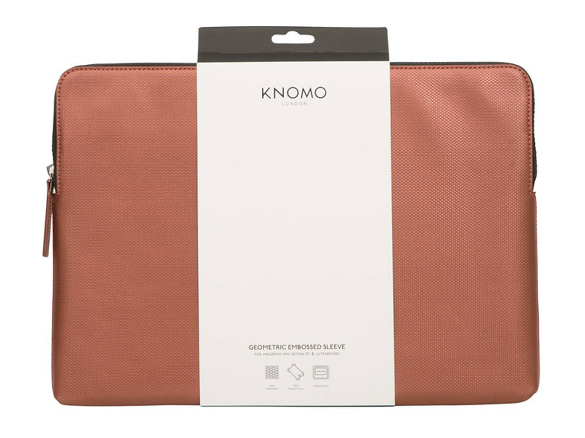 Knomo Embossed Sleeve Copper - MacBook Pro 15
