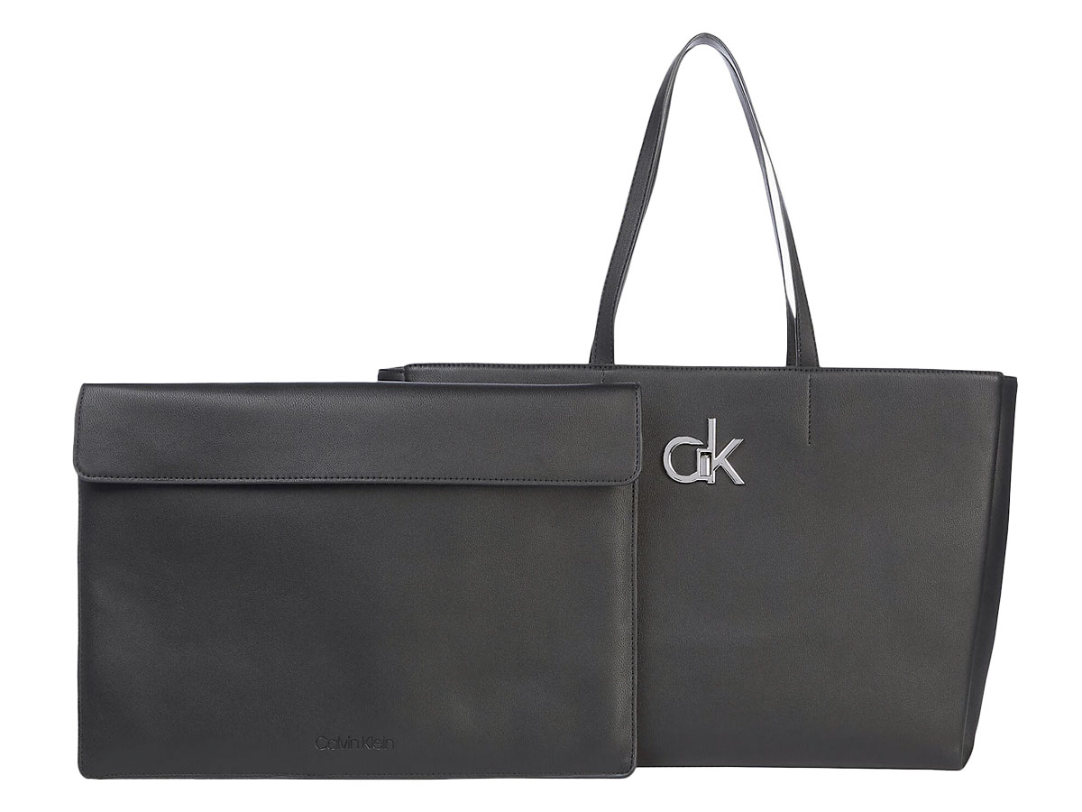 Calvin Klein Laptop Tote Zwart - Dames Laptoptas met Sleeve 