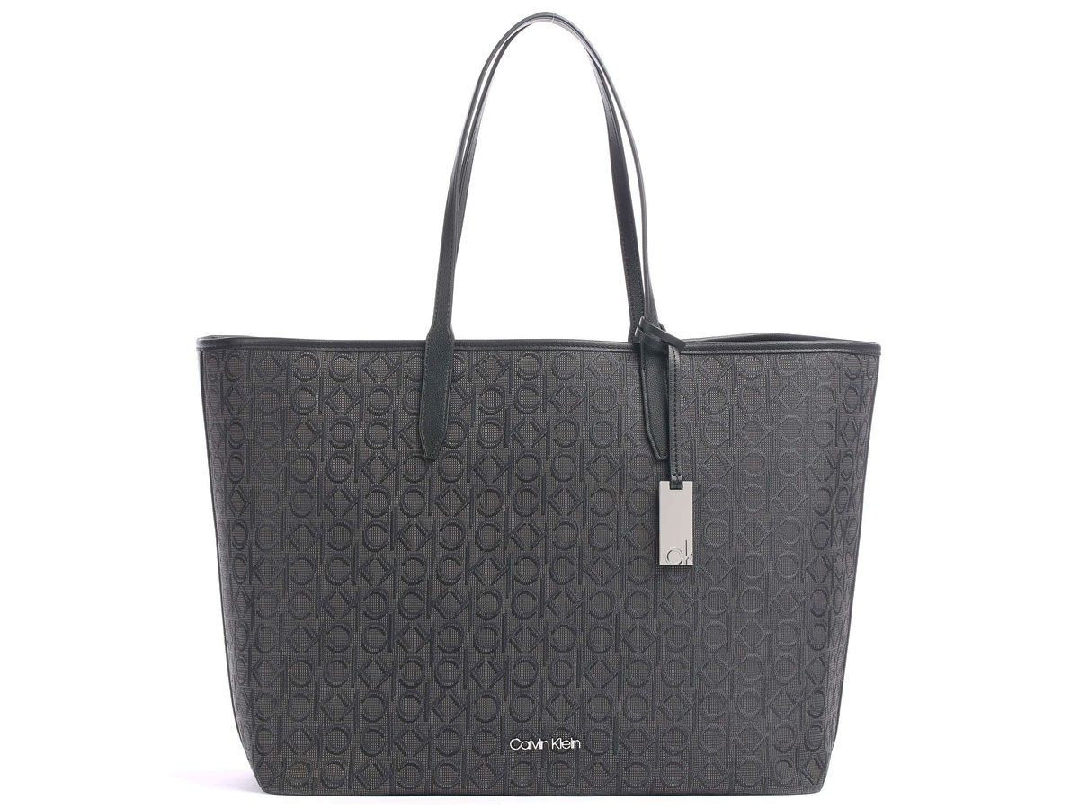 Calvin Klein Monogram Laptop Tote met Uitneembare Laptopsleeve