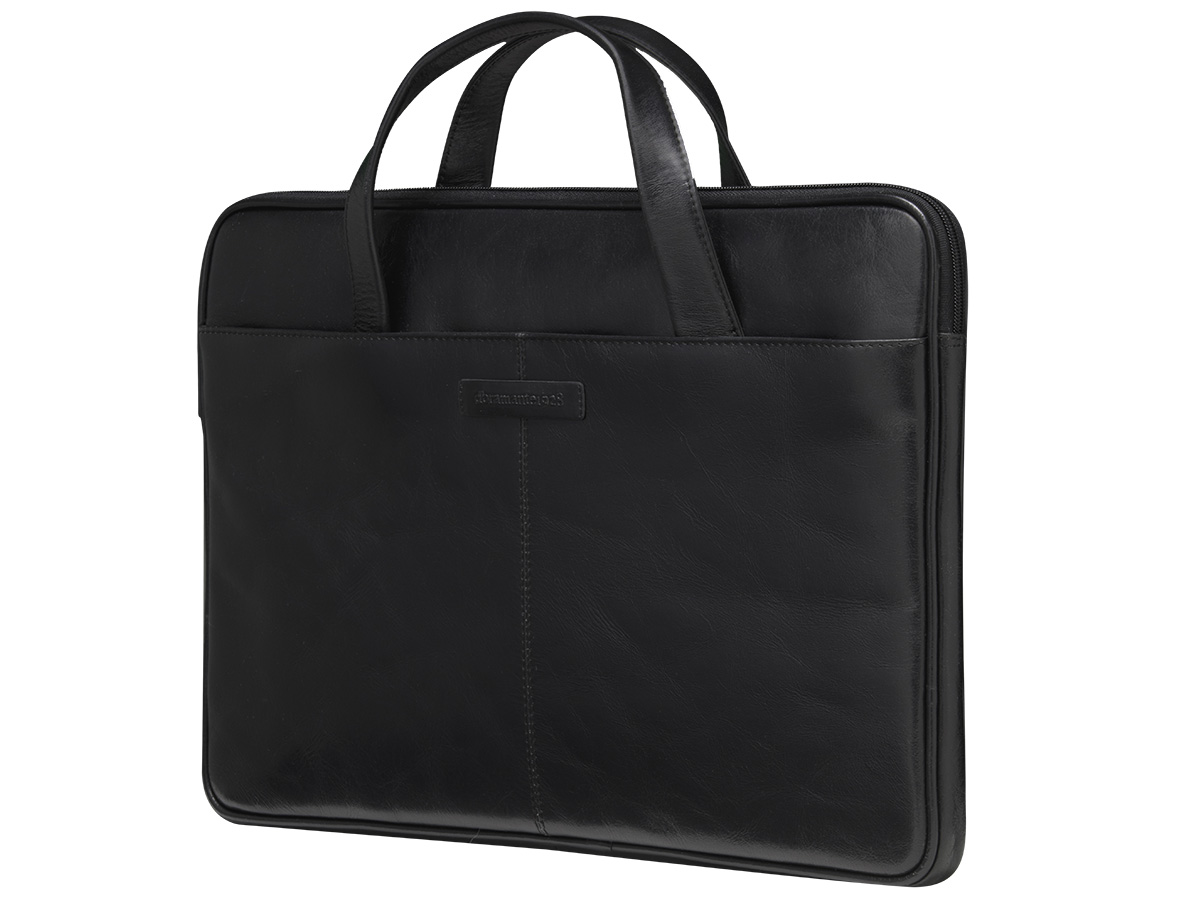 dbramante1928 Silkeborg Leather Slim Laptop Bag Zwart - 15