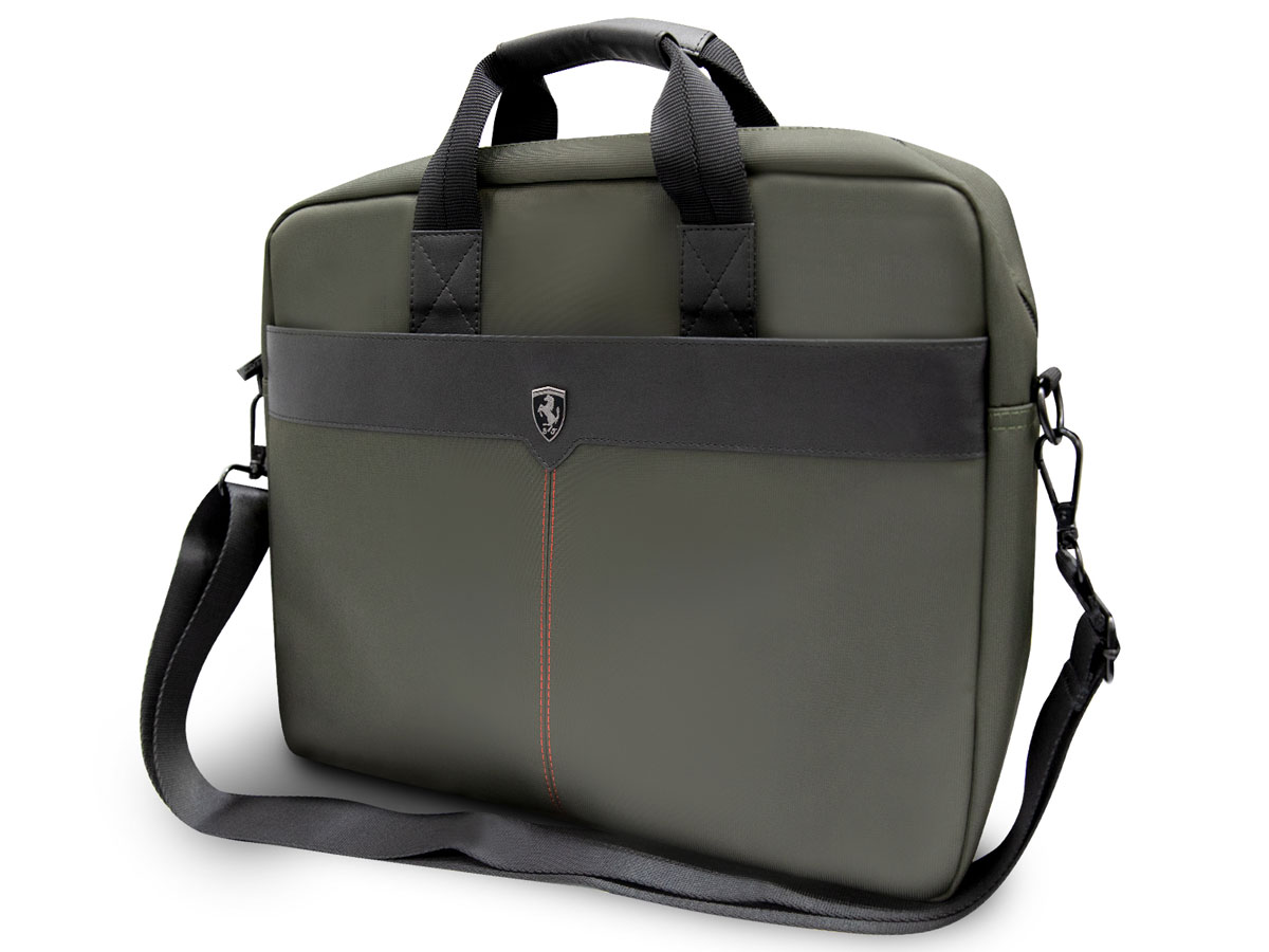 Ferrari Off Track Scuderia Laptop Bag Khaki - Laptoptas 16 inch