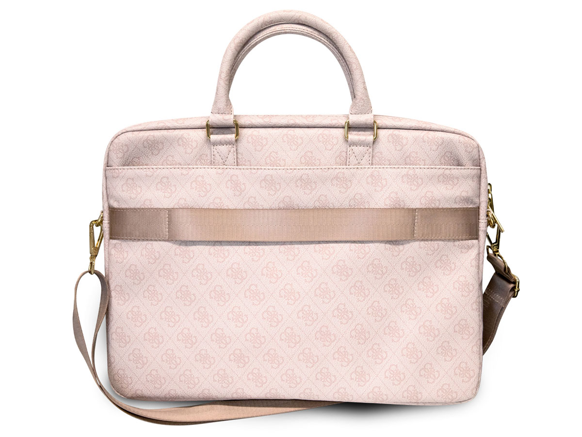 Guess Big 4G Monogram Laptop Bag Roze - Laptoptas tot 16 inch