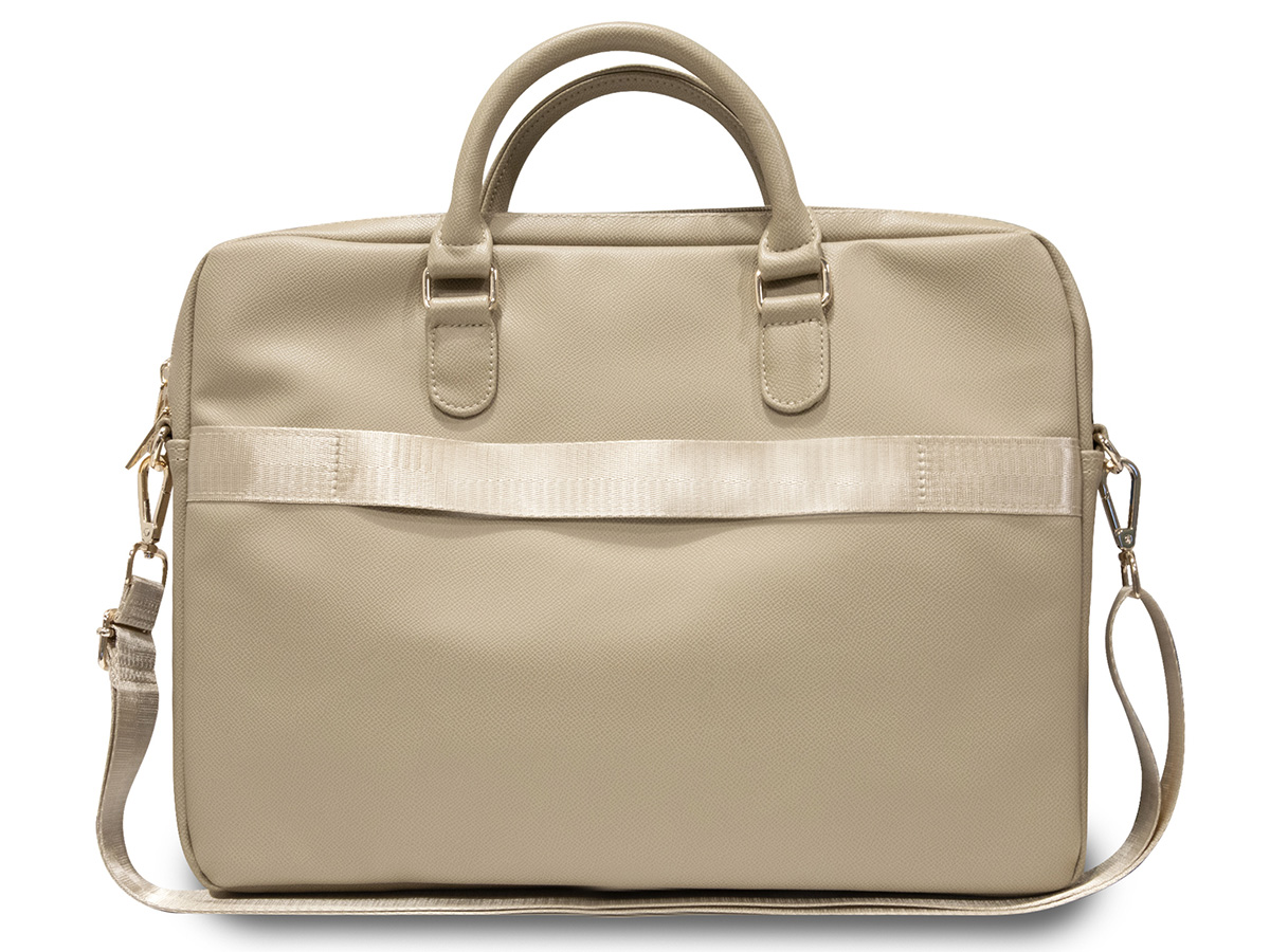 Guess Big 4G Pebbled Laptop Bag Goud - Laptoptas tot 16 inch