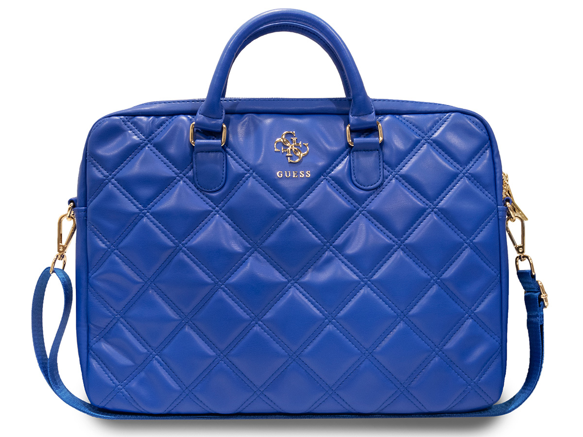 Guess Big 4G Quilted Laptop Bag Blauw - Laptoptas tot 16 inch