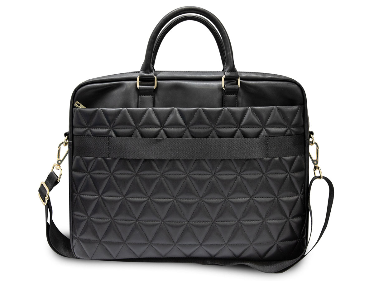 Guess Quilted Laptop Bag Zwart - Laptoptas tot 15 inch