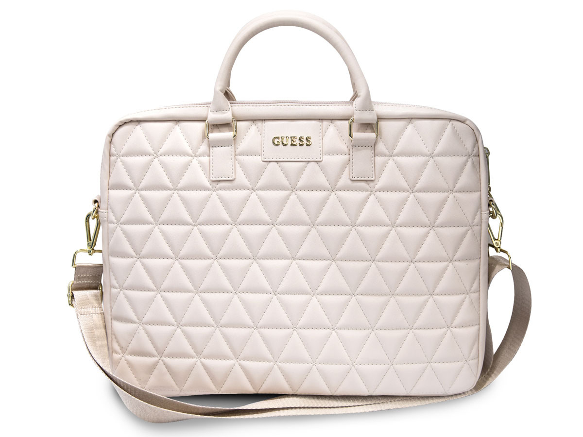 Guess Quilted Laptop Bag Roze - Laptoptas tot 15 inch