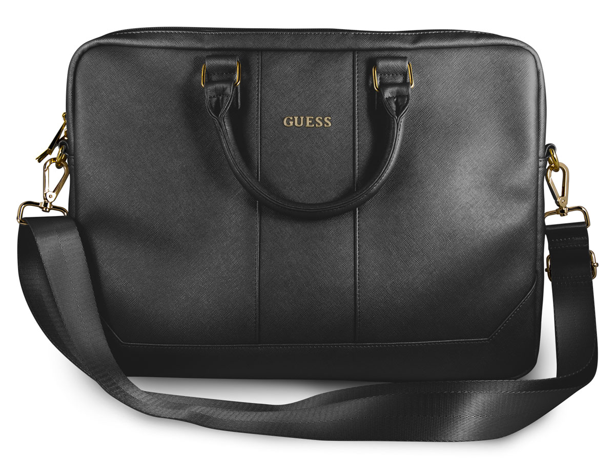 Guess Saffiano Laptop Bag Zwart - Laptoptas tot 16 inch