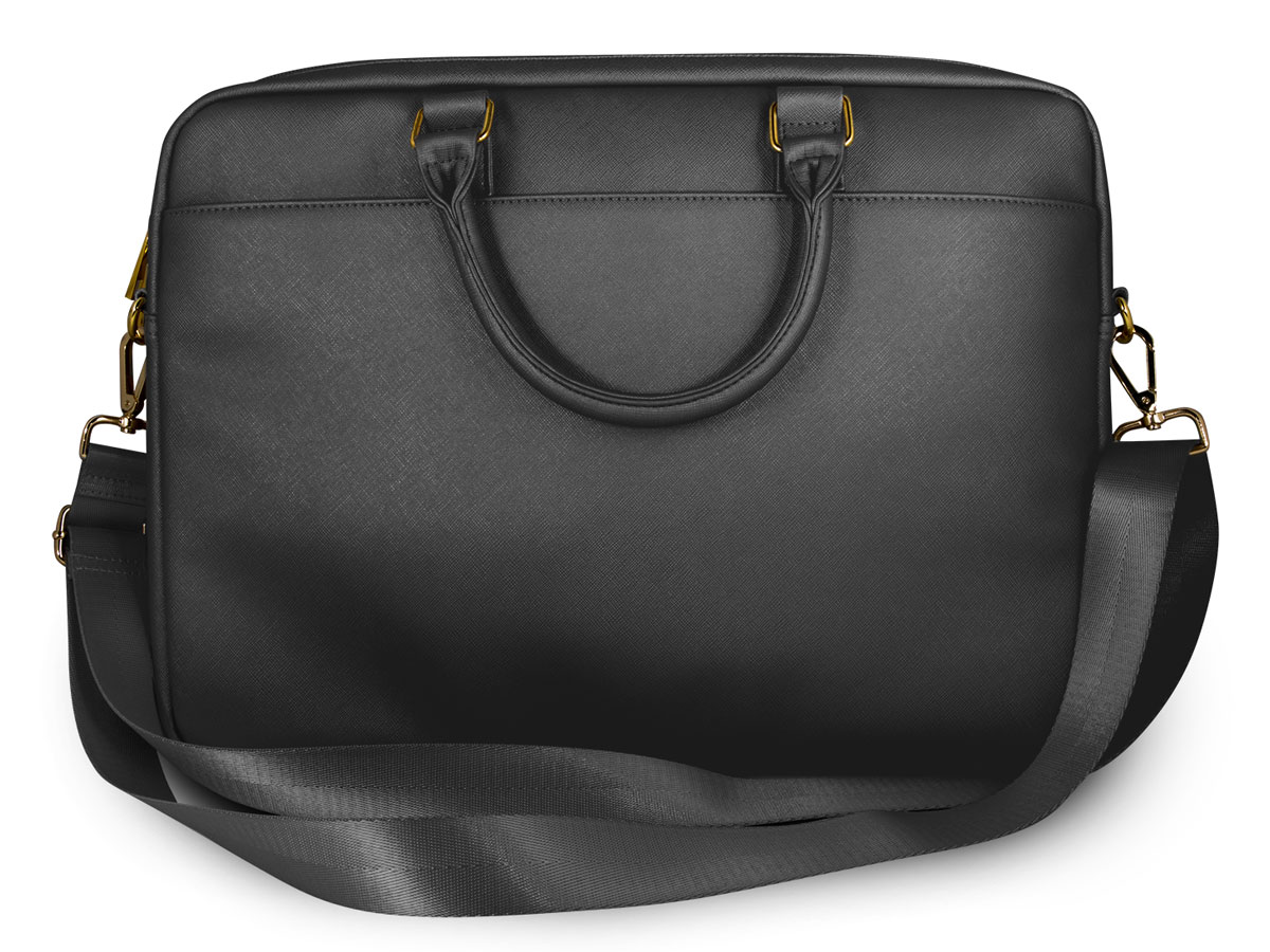 Guess Laptoptas Zwart Saffiano Laptop Bag 16 inch