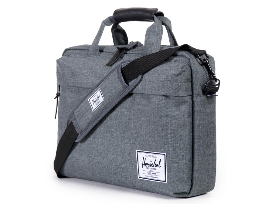 Herschel Clark Messenger Laptoptas tot 15 inch (Charcoal Crosshatch)