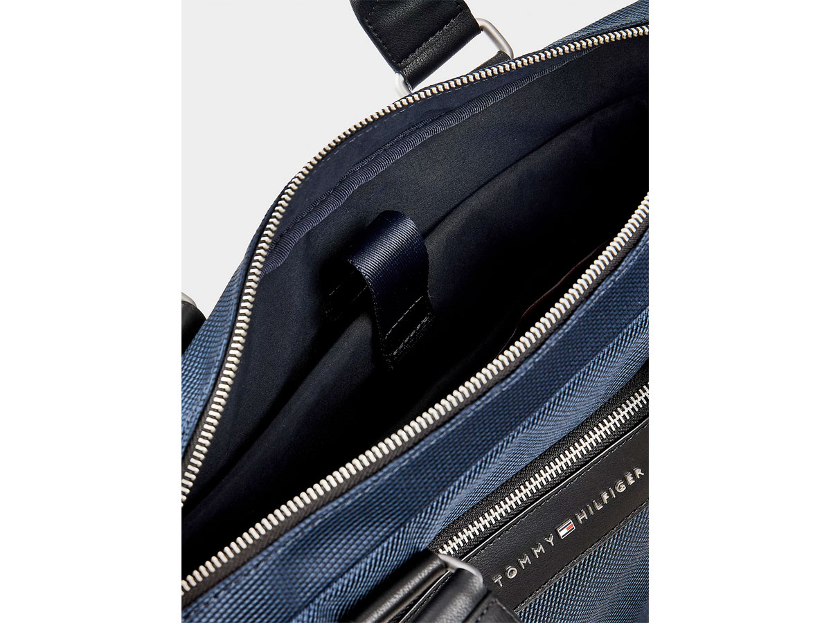 Tommy Hilfiger 1985 Nylon Slim Laptop Bag Laptoptas - Blauw