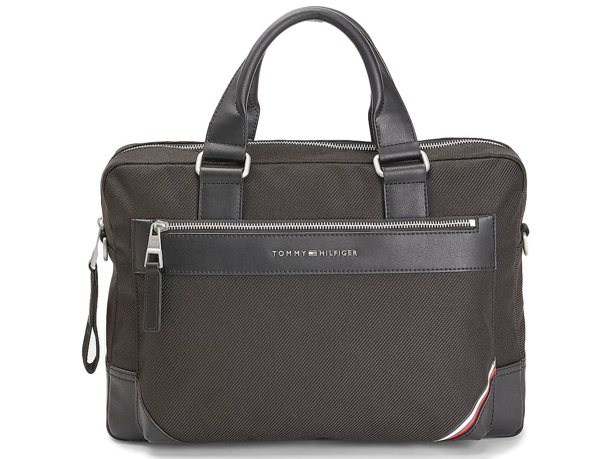 Tommy Hilfiger 1985 Nylon Slim Laptop Bag Laptoptas - Zwart