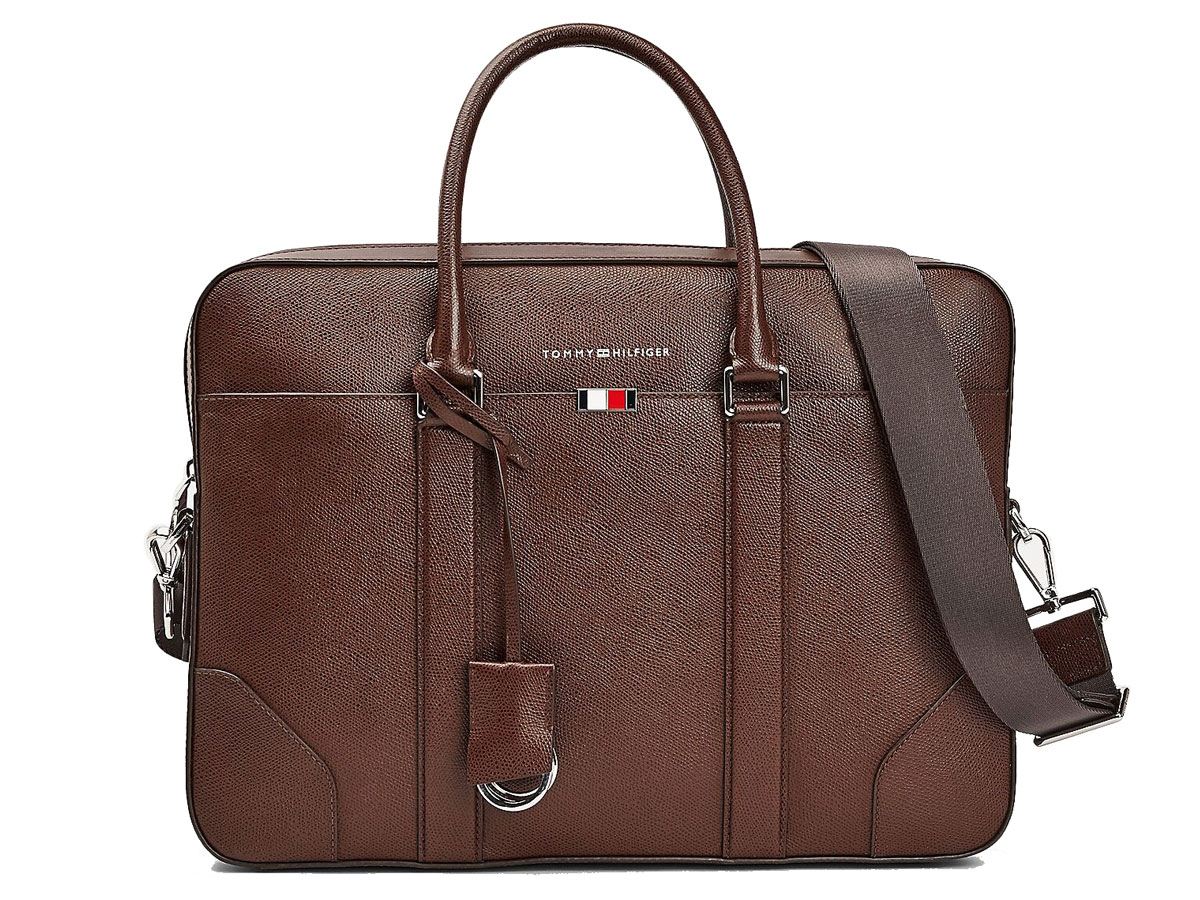 Bliksem Eerder Oom of meneer Tommy Hilfiger Business Slim Laptoptas Bruin Leer 15"