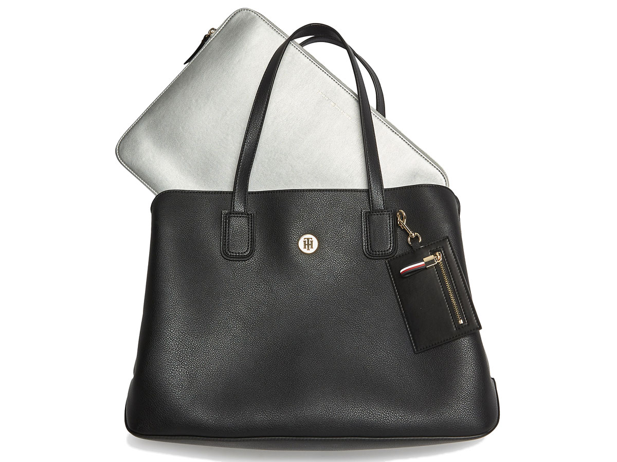 Tommy Hilfiger Charming Work Bag + Laptopsleeve (Zwart)