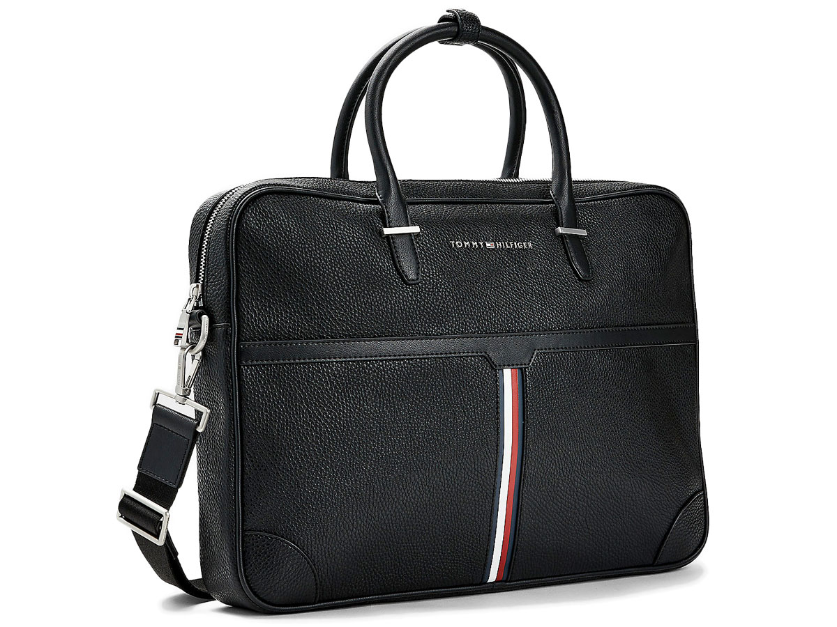 Tommy Hilfiger Downtown Slim Laptop Bag Laptoptas (Zwart)