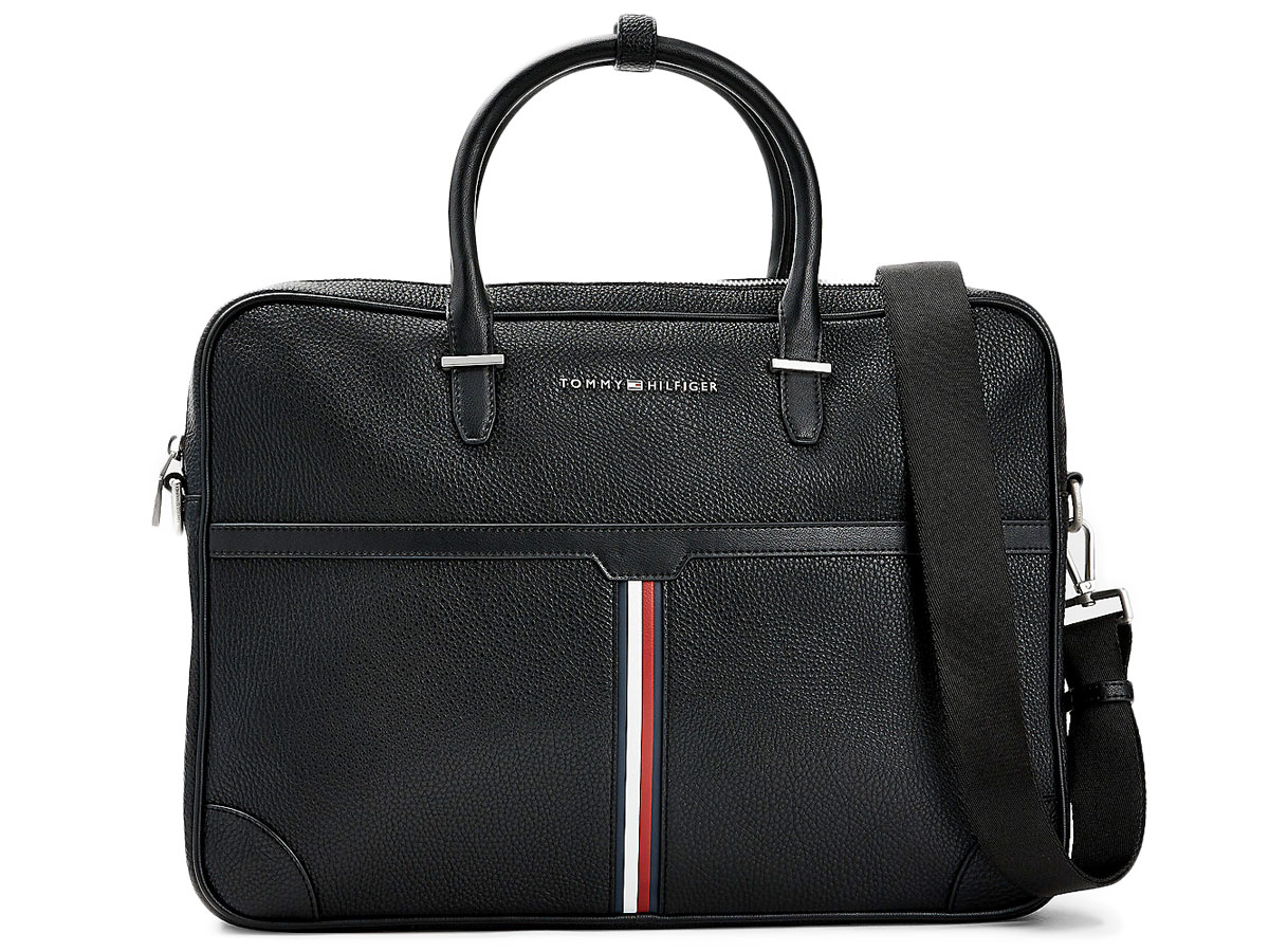 Tommy Hilfiger Downtown Slim Laptop Bag Laptoptas (Zwart)