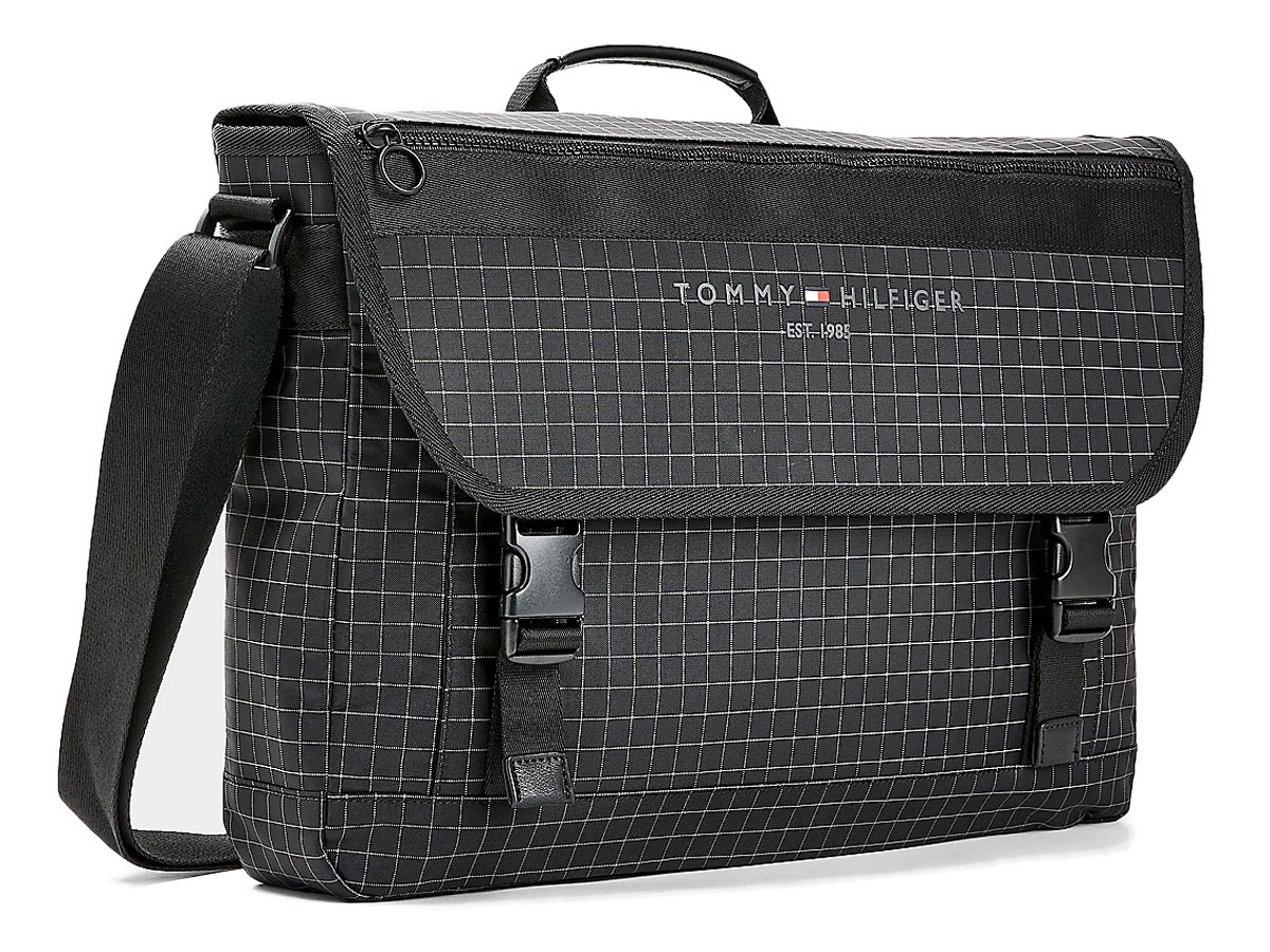 Tommy Hilfiger Established Messenger Laptoptas - Zwart