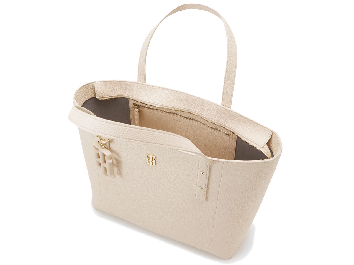 Tommy Hilfiger Soft Tote Shopper met TH Bedel - Classic Beige