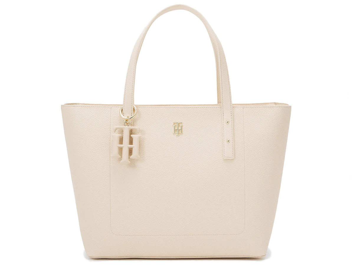 Tommy Hilfiger Soft Tote Shopper met TH Bedel - Classic Beige