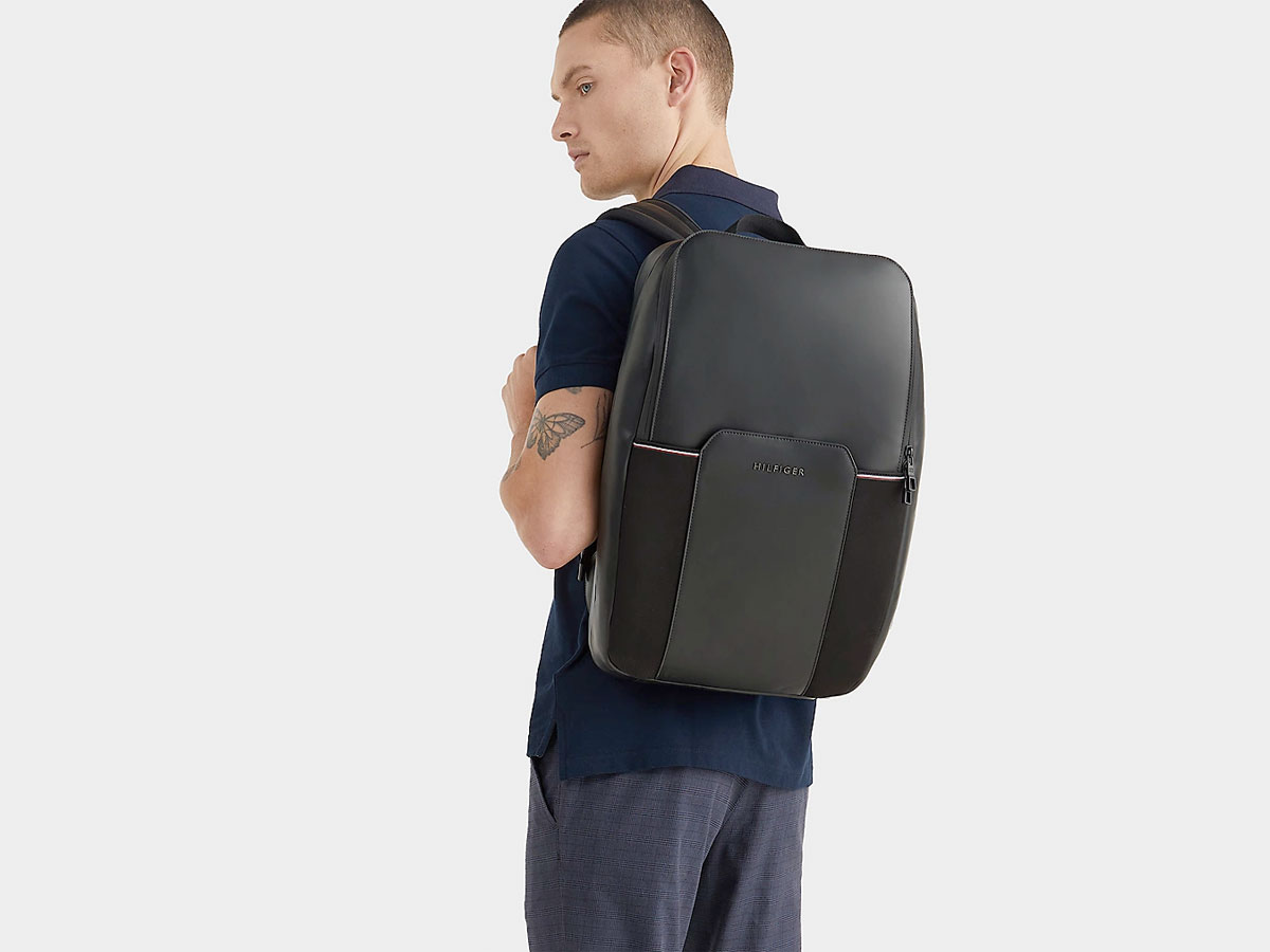 Tommy Hilfiger Tech Commuter Laptop Rugzak - Zwart