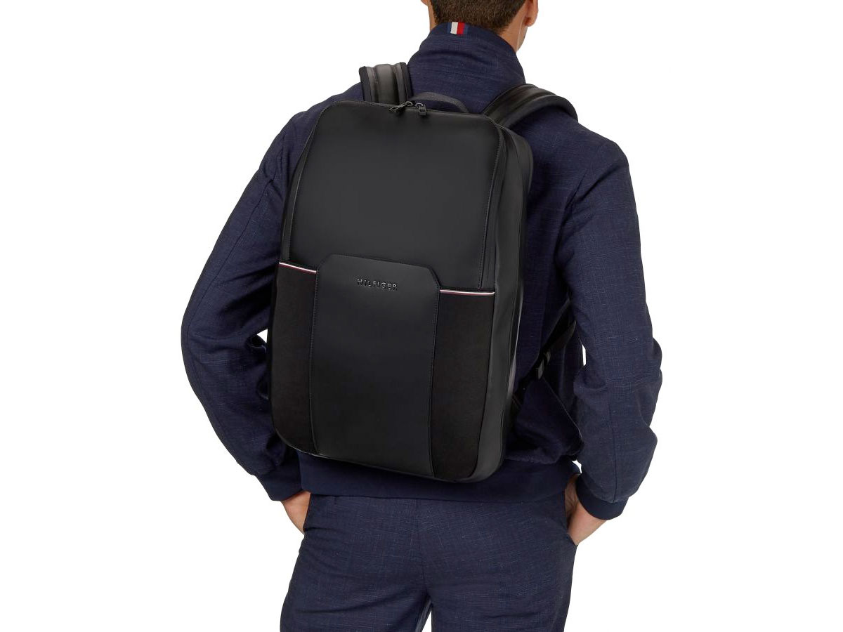 Tommy Hilfiger Tech Commuter Laptop Rugzak - Zwart