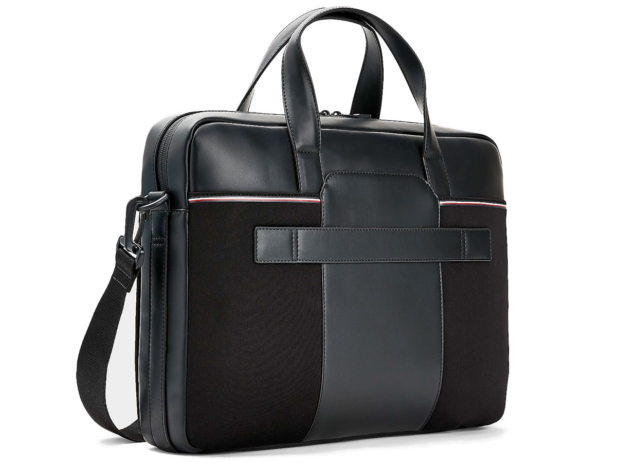 Tommy Hilfiger Tech Commuter Slim Laptoptas - Zwart