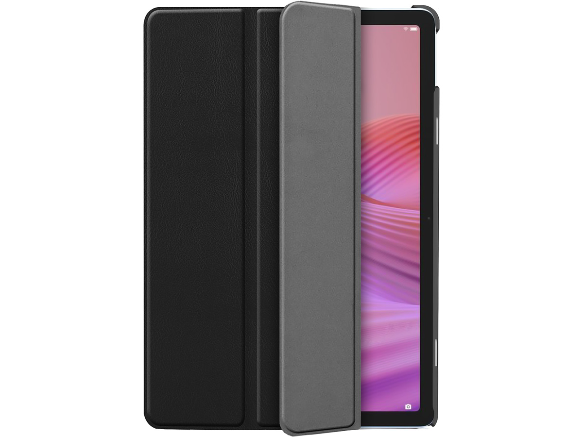 Just in Case Smart Trifold Bookcase Zwart - Lenovo Tab Hoesje