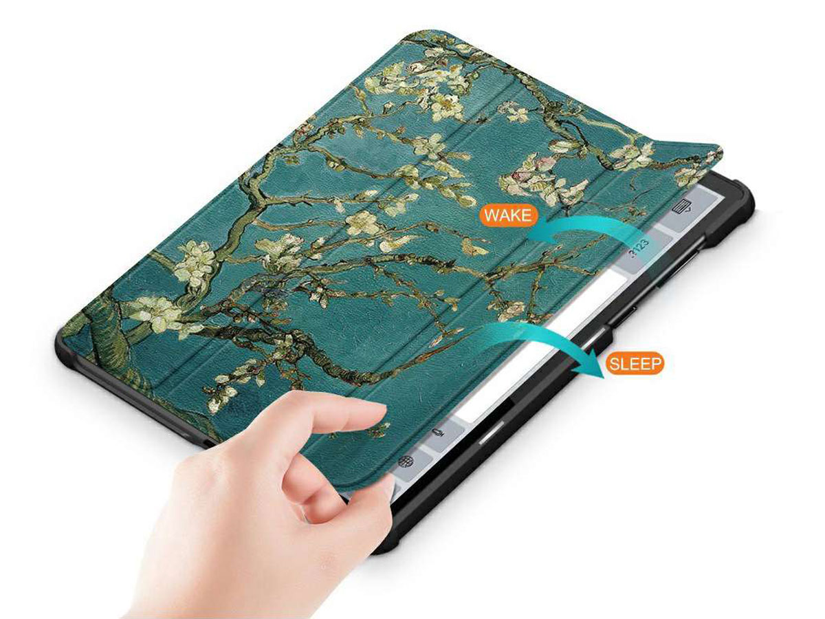 Smart Tri-Fold Bookcase Floral - Lenovo Tab K10 Hoesje