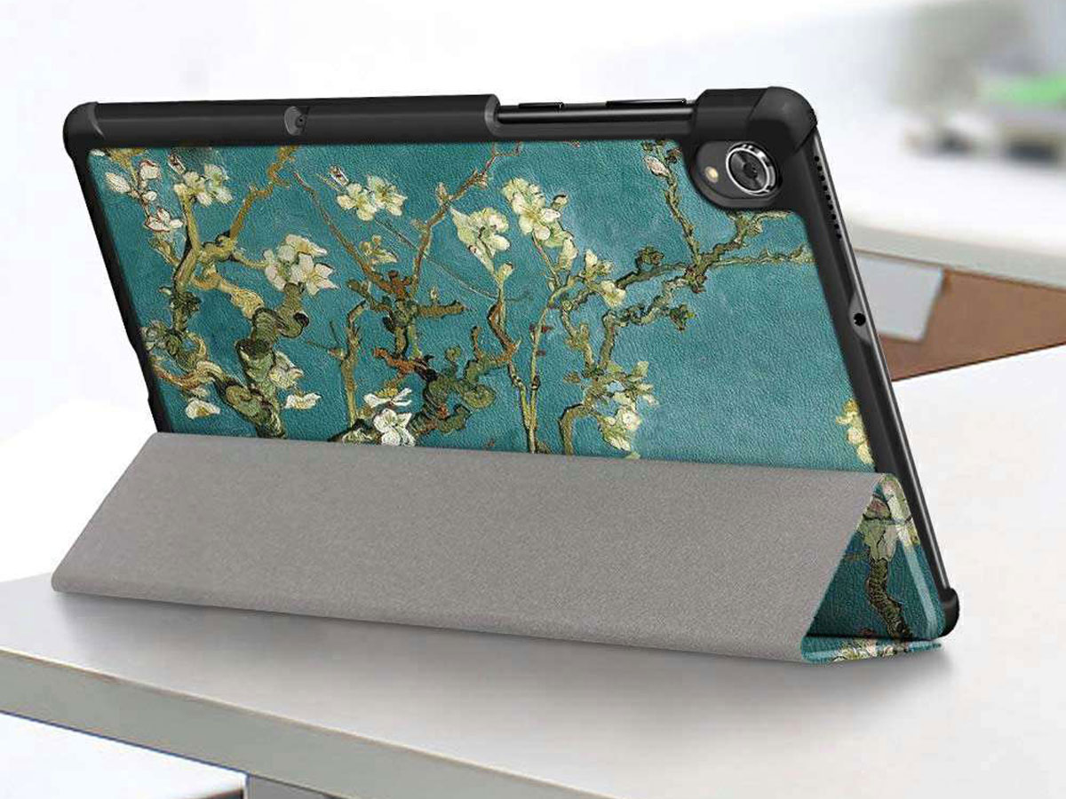 Smart Tri-Fold Bookcase Floral - Lenovo Tab K10 Hoesje