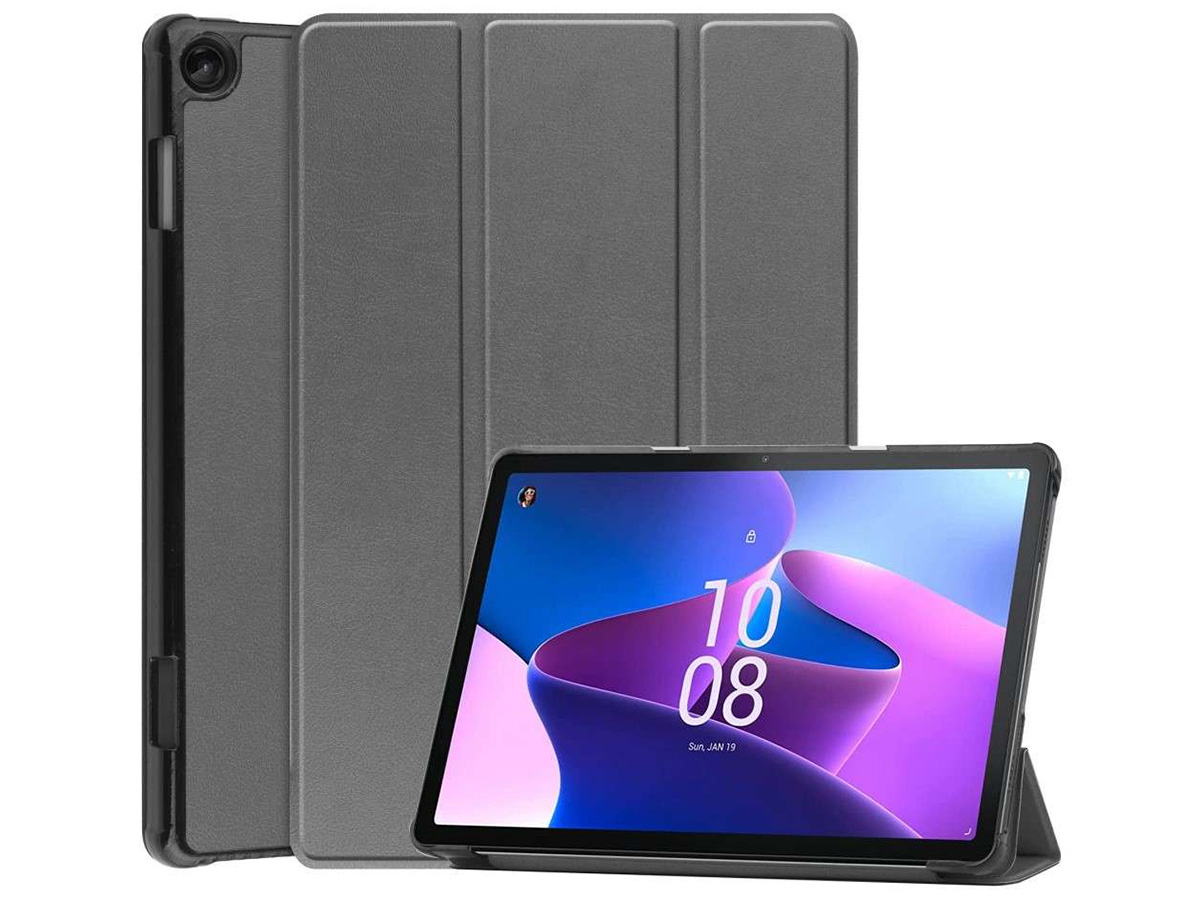 Smart Slimfit Bookcase Grijs - Lenovo Tab M10 Gen 3 Hoesje