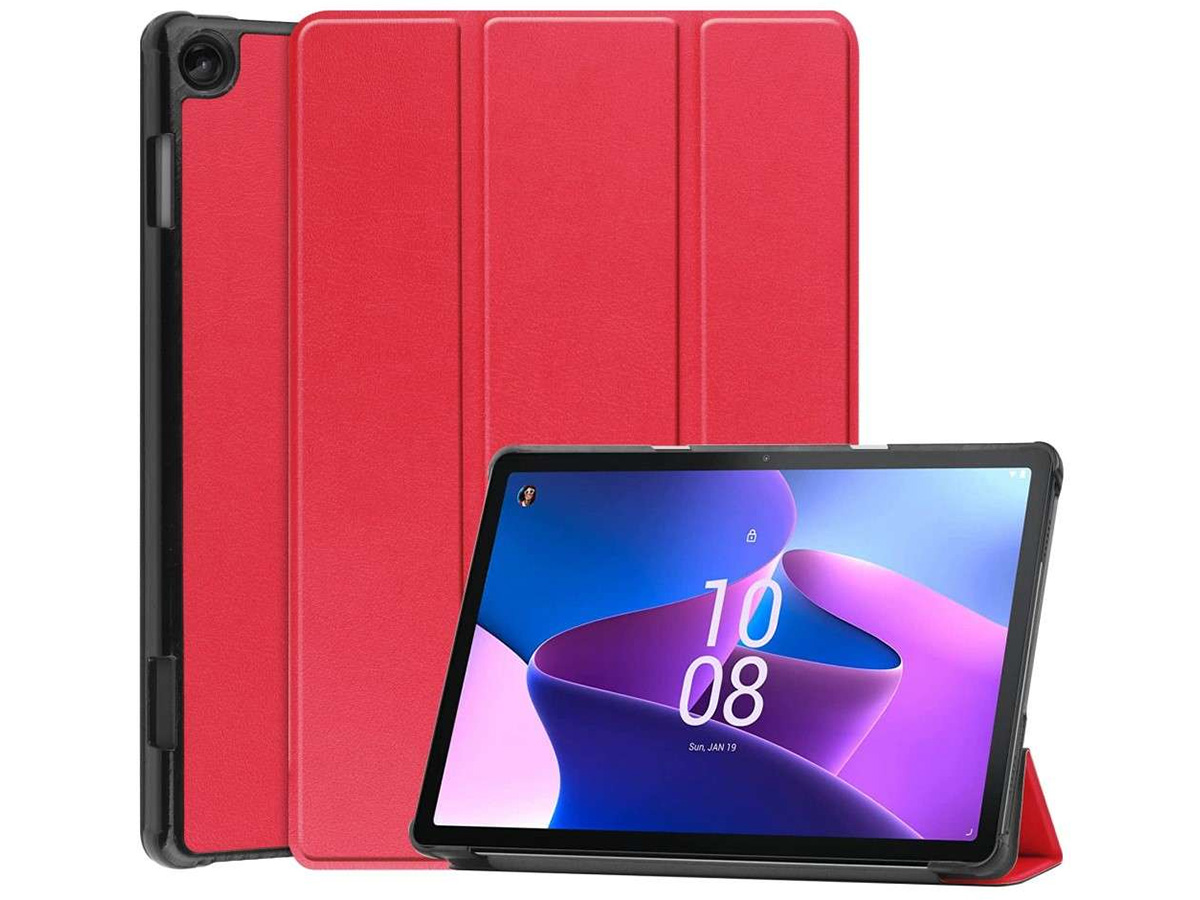 Smart Slimfit Bookcase Rood - Lenovo Tab M10 Gen 3 Hoesje