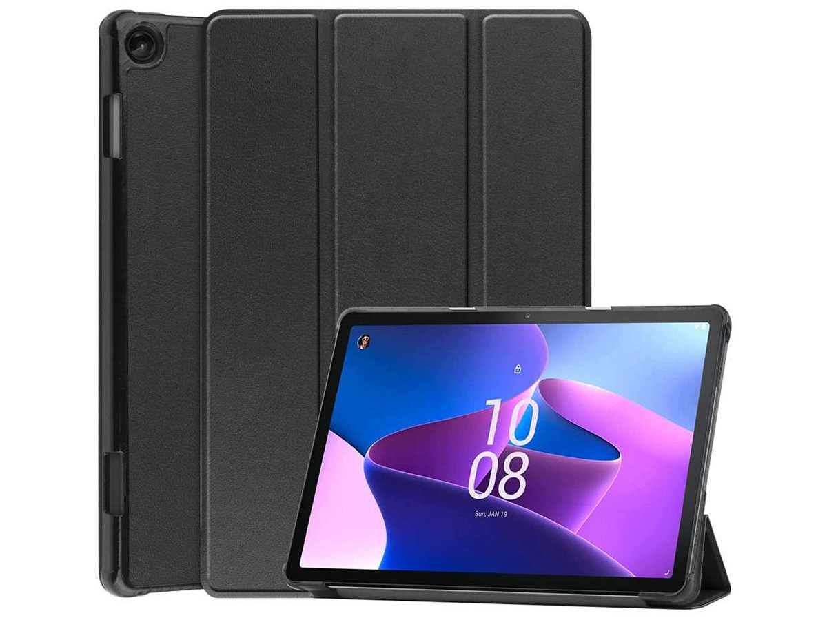 Smart Slimfit Bookcase Zwart - Lenovo Tab M10 Gen 3 Hoesje