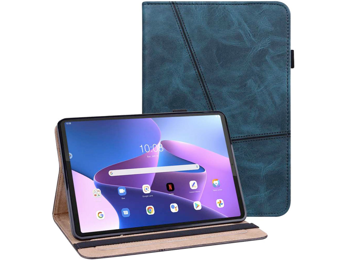 Geometric PU Folio Case Blauw - Lenovo Tab M10 Plus (3e gen) Hoesje