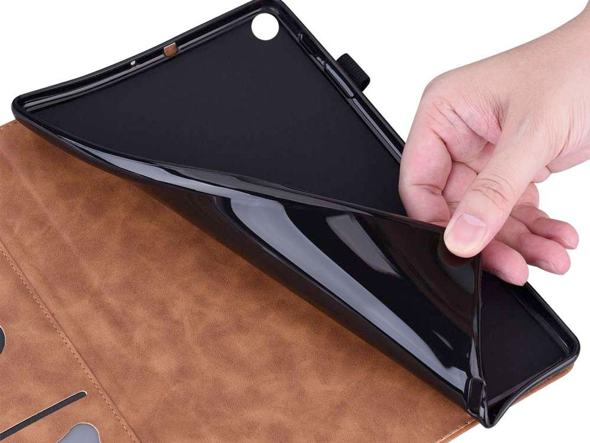 Pocket Folio Case Bruin - Lenovo Tab M10 Plus (3e gen) Hoesje