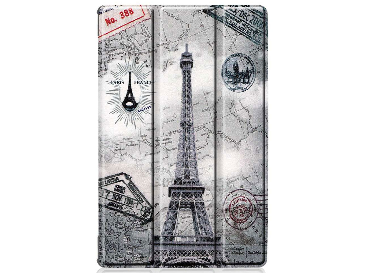 Smart Tri-Fold Bookcase Retro Paris - Lenovo Tab M10 Plus Hoesje