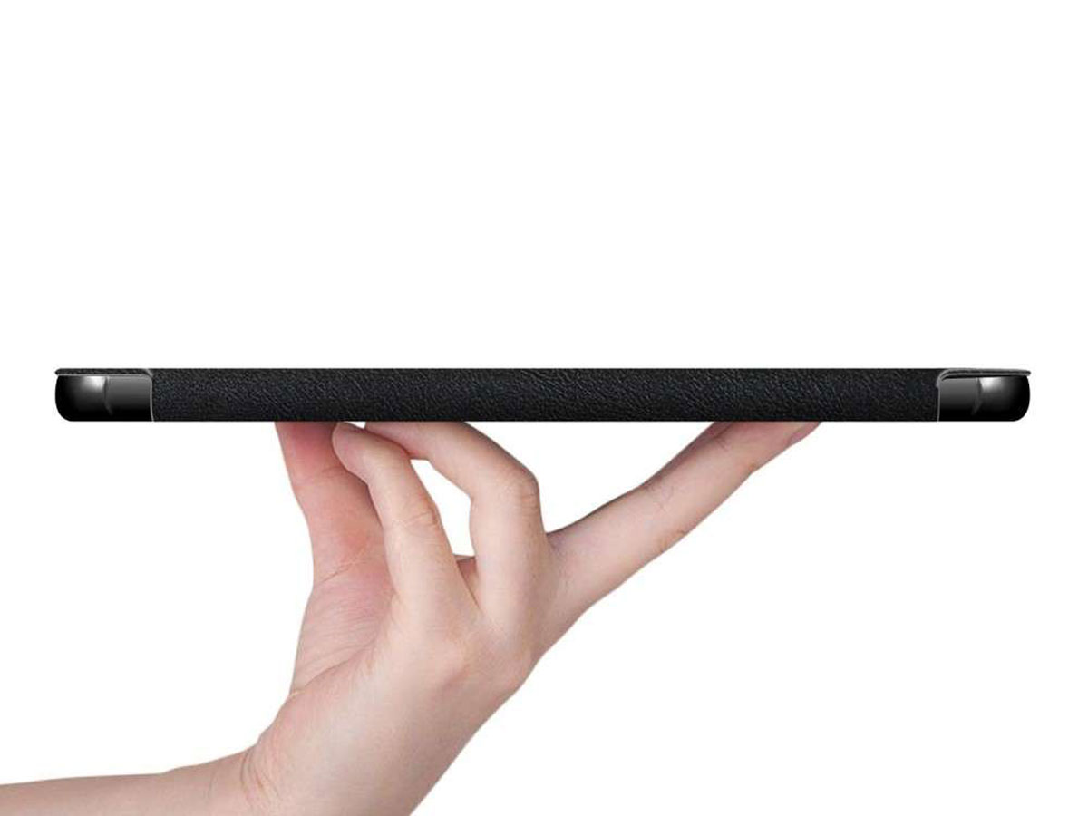 Smart Tri-Fold Bookcase Zwart - Lenovo Tab M10 Plus Hoesje