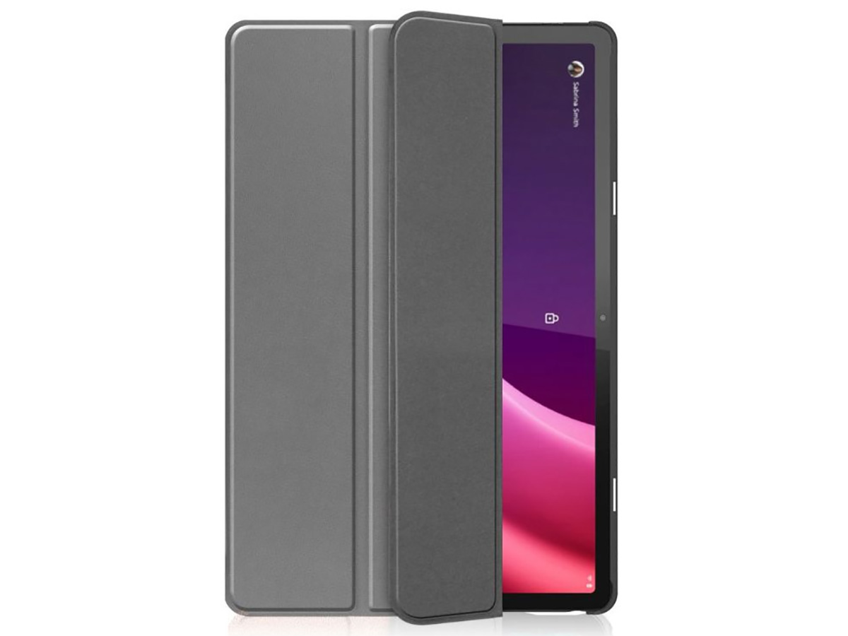 Smart Tri-Fold Bookcase Grijs - Lenovo Tab P11 Gen 2 Hoesje