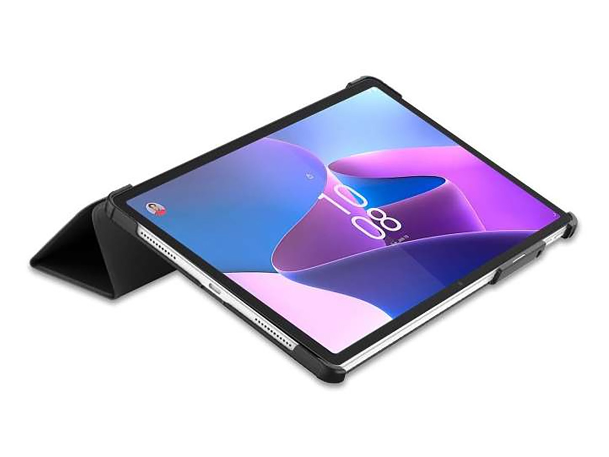 Smart Tri-Fold Bookcase Zwart - Lenovo Tab P11 Pro Gen 2 Hoesje