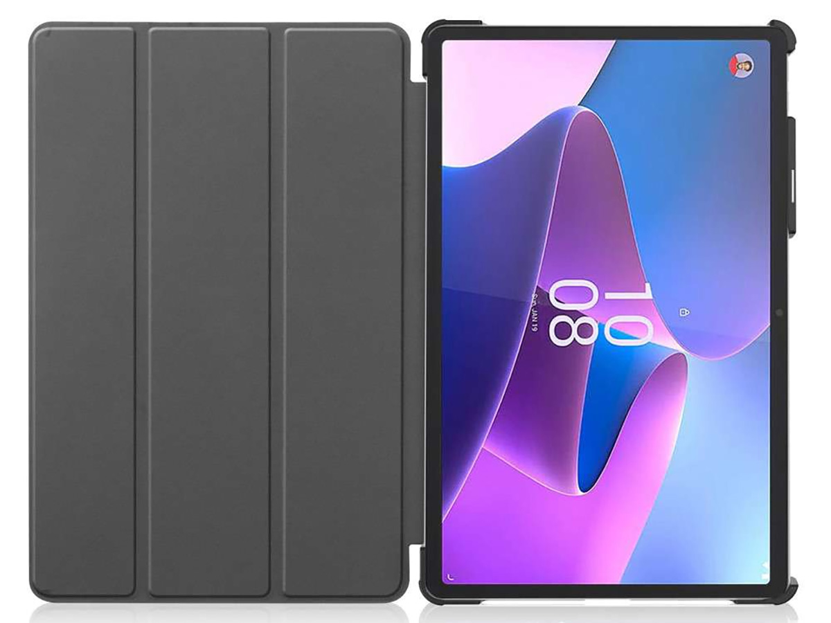 Smart Tri-Fold Bookcase Zwart - Lenovo Tab P11 Pro Gen 2 Hoesje