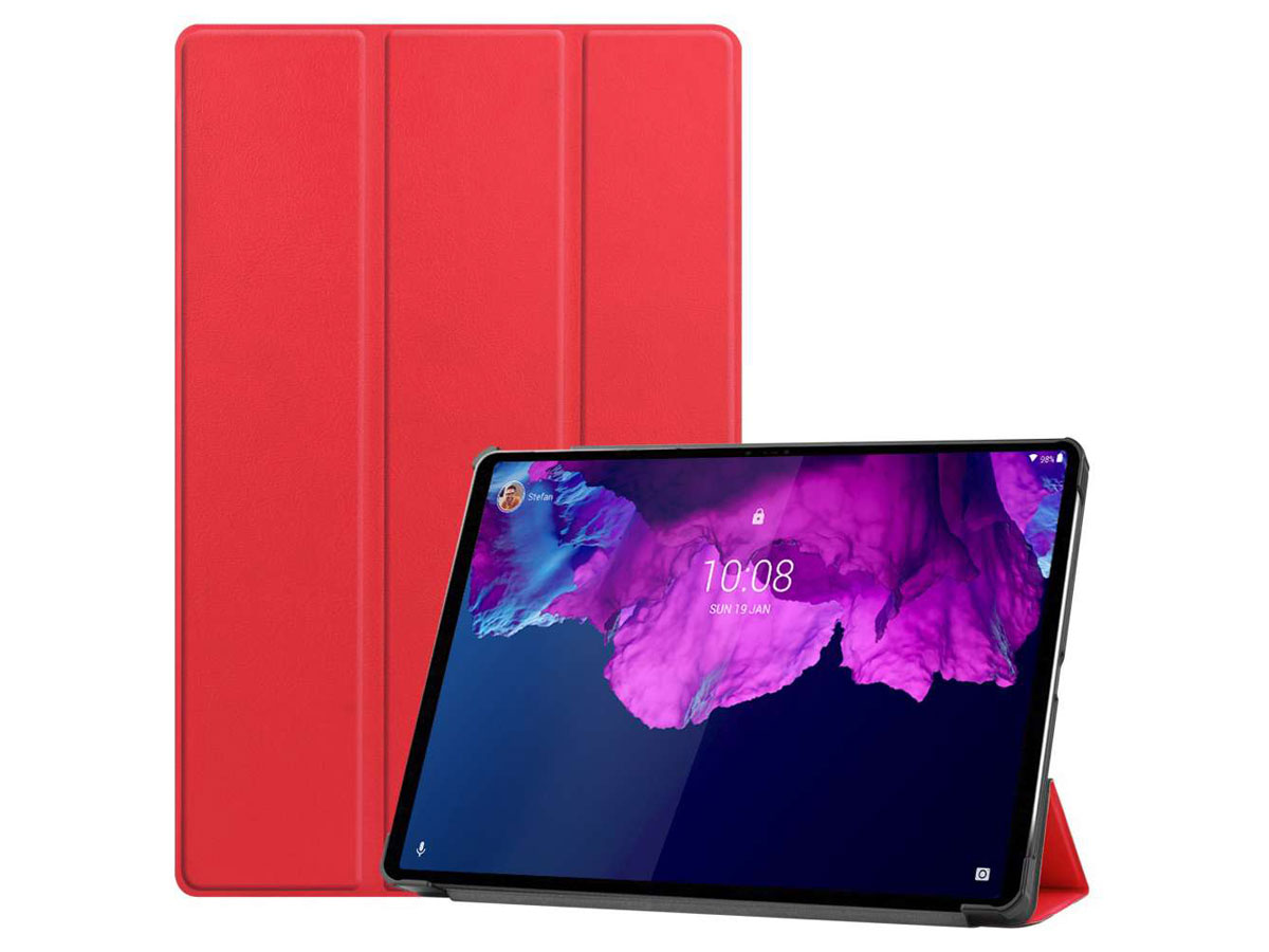 Smart Tri-Fold Bookcase Rood - Lenovo Tab P11 Pro Hoesje