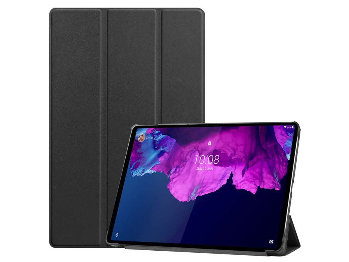 Smart Tri-Fold Bookcase Zwart - Lenovo Tab P11 Pro Hoesje