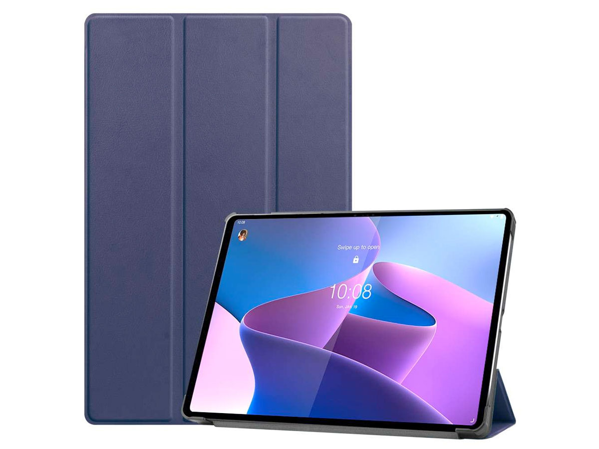 Smart Tri-Fold Bookcase Navy - Lenovo Tab P12 Pro Hoesje