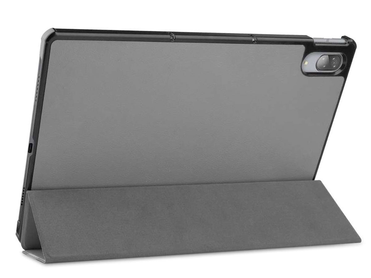 Smart Tri-Fold Bookcase Grijs - Lenovo Tab P12 Pro Hoesje