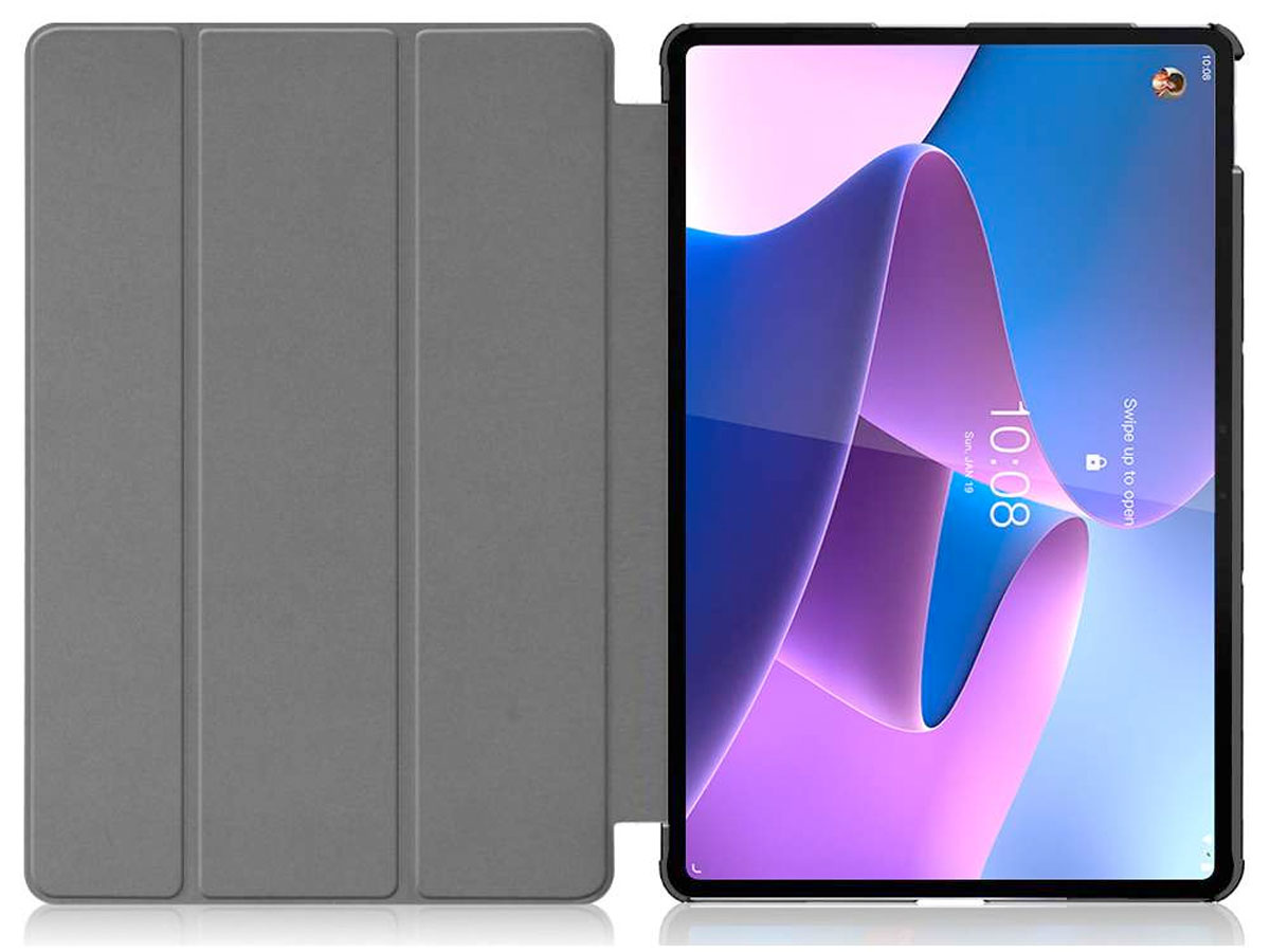 Smart Tri-Fold Bookcase Rood - Lenovo Tab P12 Pro Hoesje