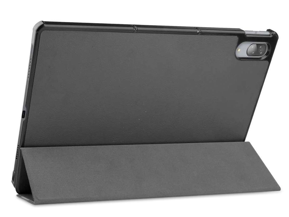 Smart Tri-Fold Bookcase Zwart - Lenovo Tab P12 Pro Hoesje