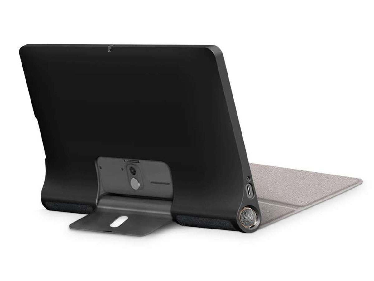Smart Bi-Fold Bookcase Zwart - Lenovo Yoga Smart Tab Hoesje
