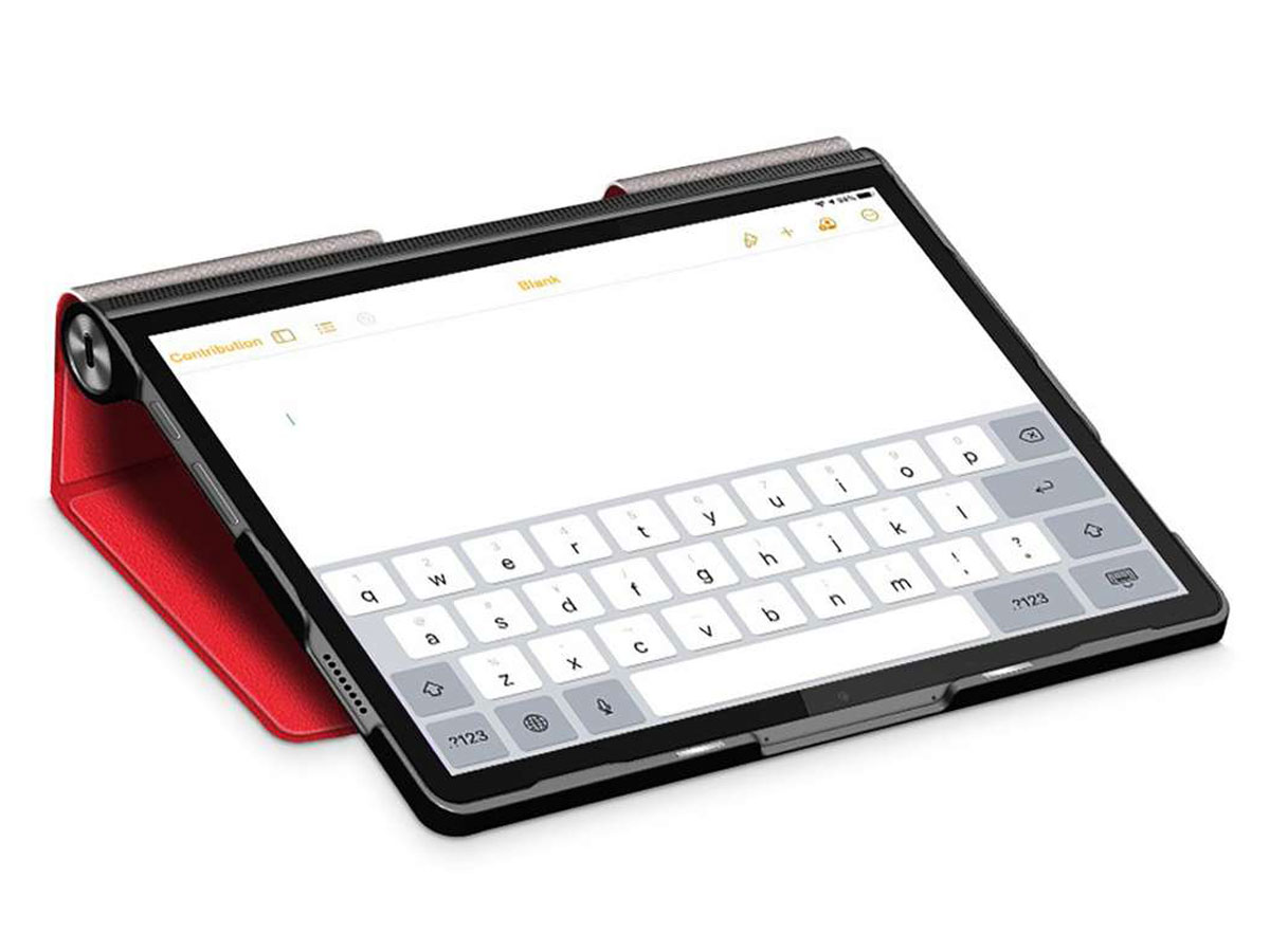 Smart Bi-Fold Bookcase Rood - Lenovo Yoga Tab 11 Hoesje