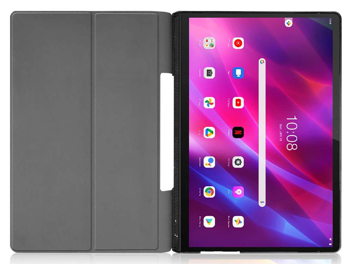 Smart Bi-Fold Bookcase Blauw - Lenovo Yoga Tab 13 Hoesje