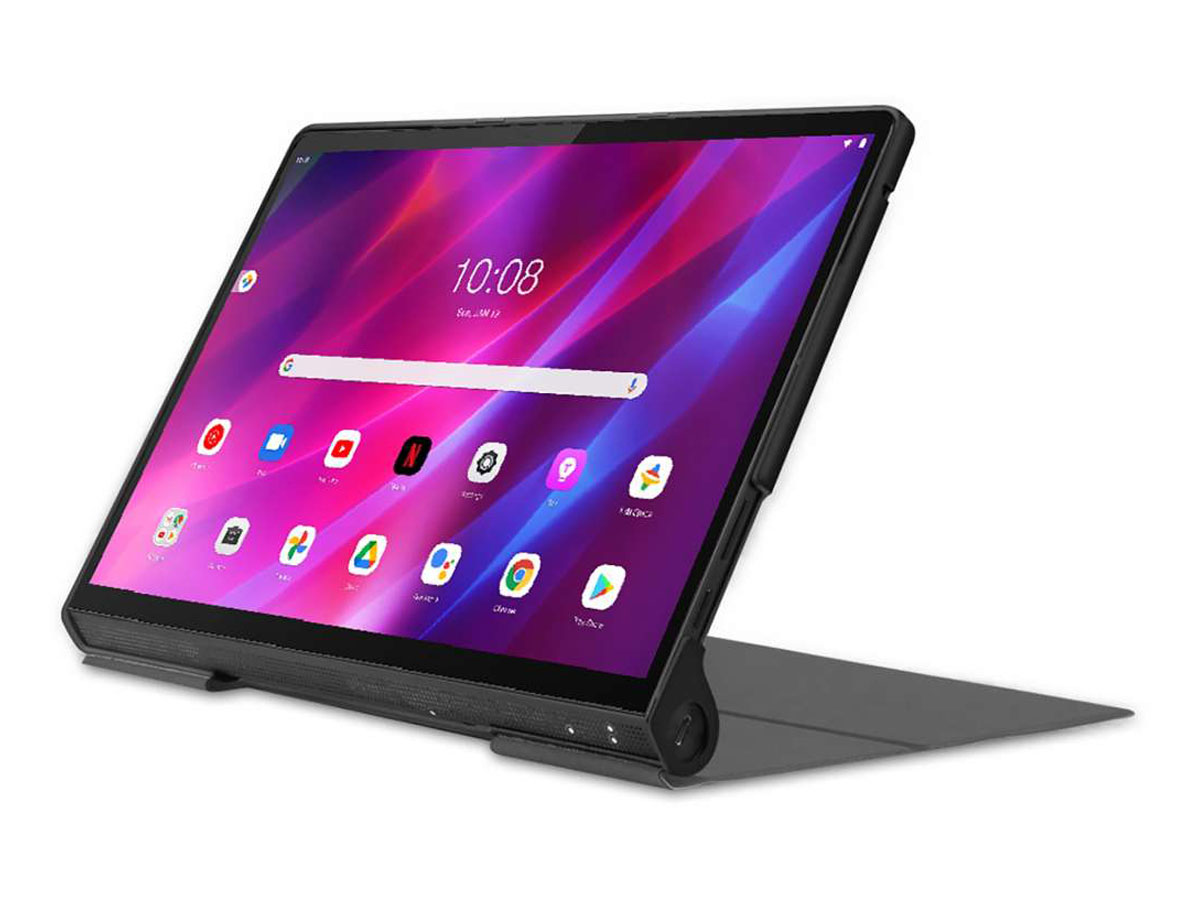 Smart Bi-Fold Bookcase Grijs - Lenovo Yoga Tab 13 Hoesje