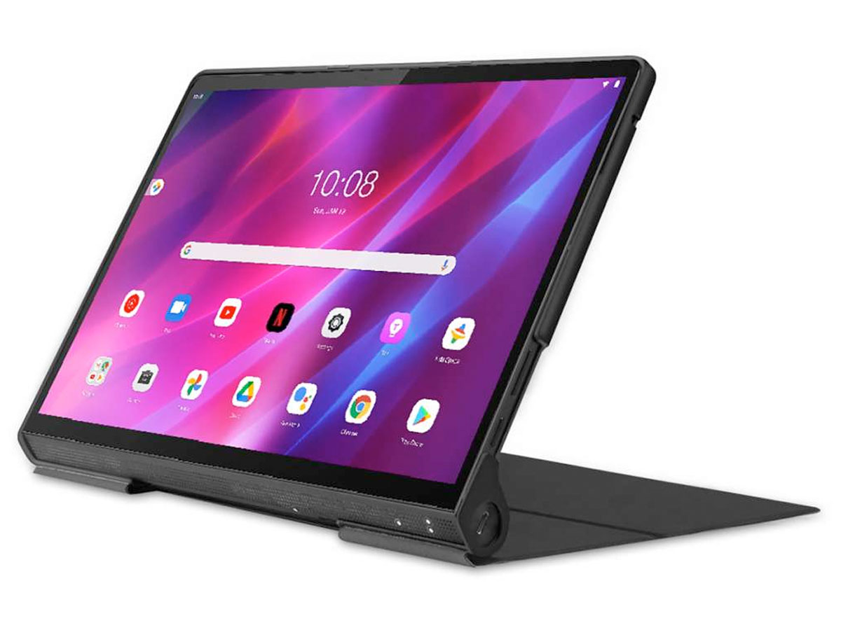 Smart Bi-Fold Bookcase Zwart - Lenovo Yoga Tab 13 Hoesje